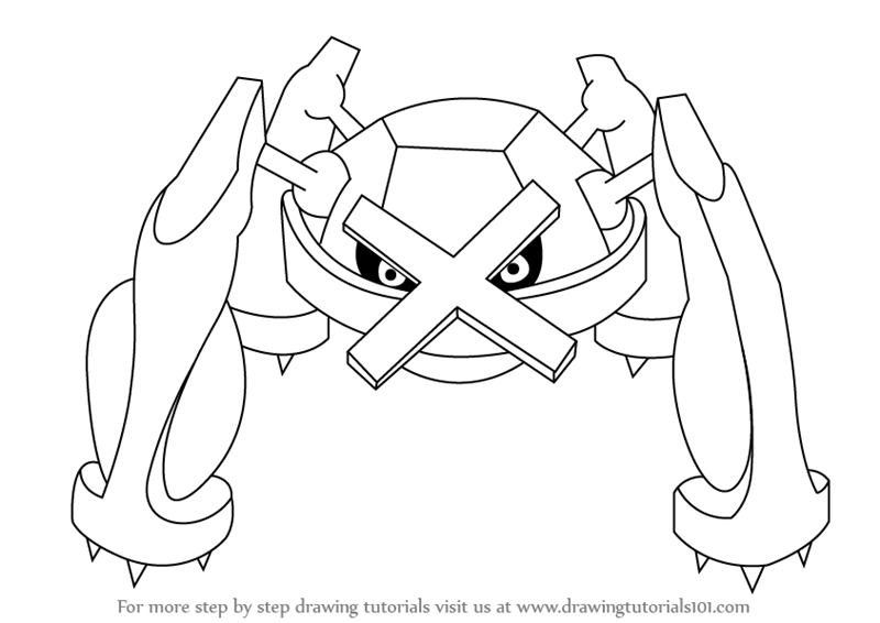 800x566 Step By Step How To Draw Metagross From Pokemon
