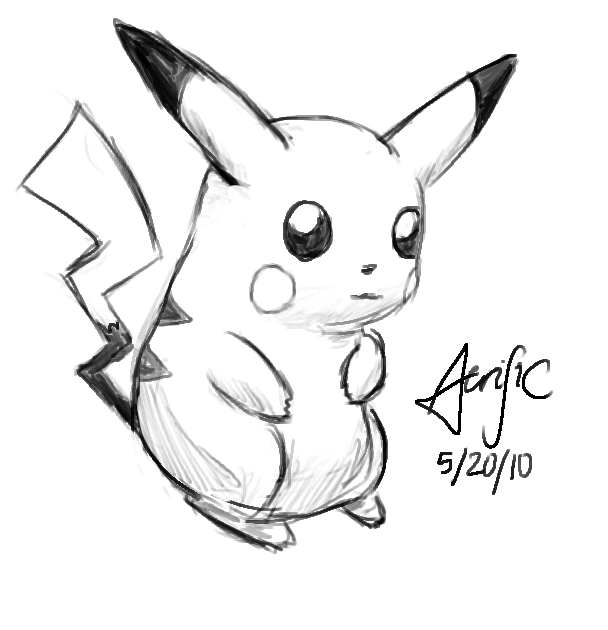 608x630 Pikachu Sketch By Aerilic