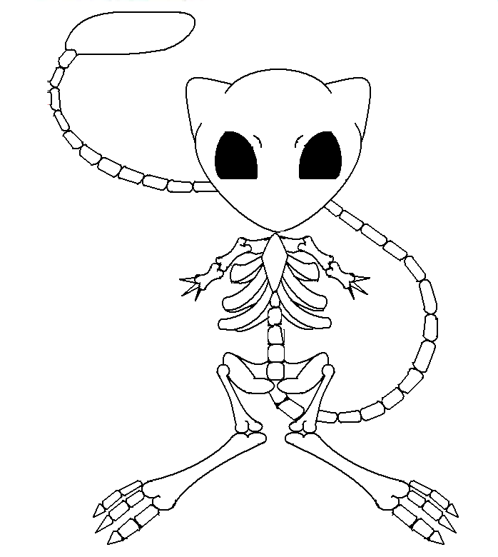 698x780 Mew Skeleton By Molingirl