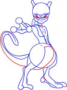 225x302 How To Draw Mewtwo From Pokemon