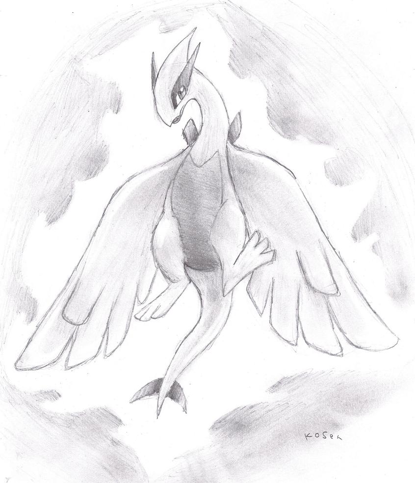 846x984 Lugia Pencil Drawing By Kosenwing