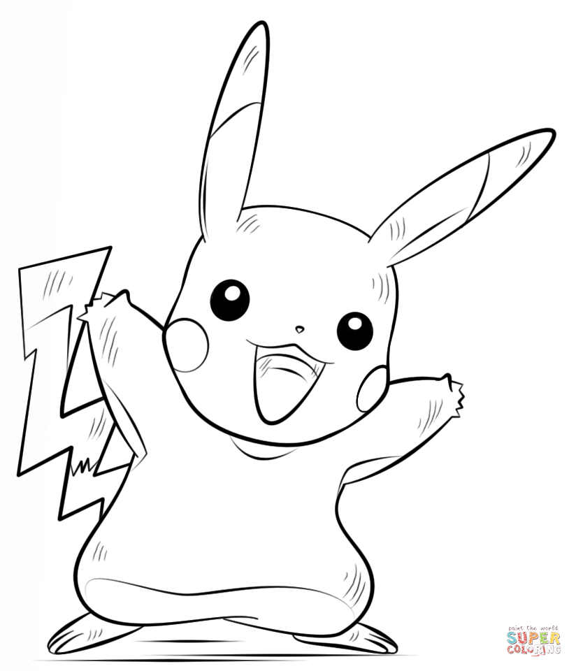 824x960 Pikachu Pokemon Coloring Page Free Printable Coloring Pages