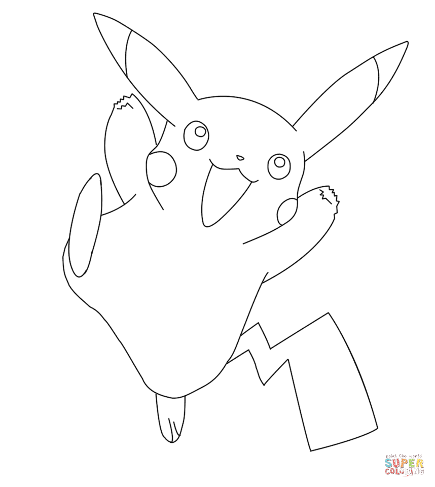 858x960 Pikachu Coloring Page Free Printable Coloring Pages