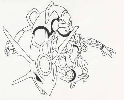 400x322 Pokemon Rayquaza Coloring Pages