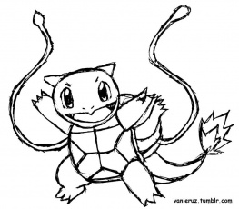 263x230 Pokemon Drawing Squirtle Sketch Coloring Page