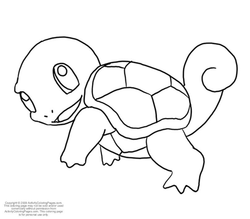 808x709 Pokemon Squirtle Coloring Pages
