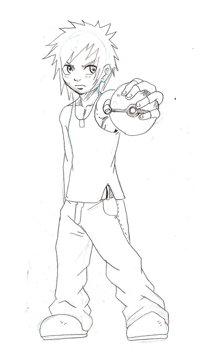 677x1180 Random Pokemon Trainer Sketch By Cvsnb