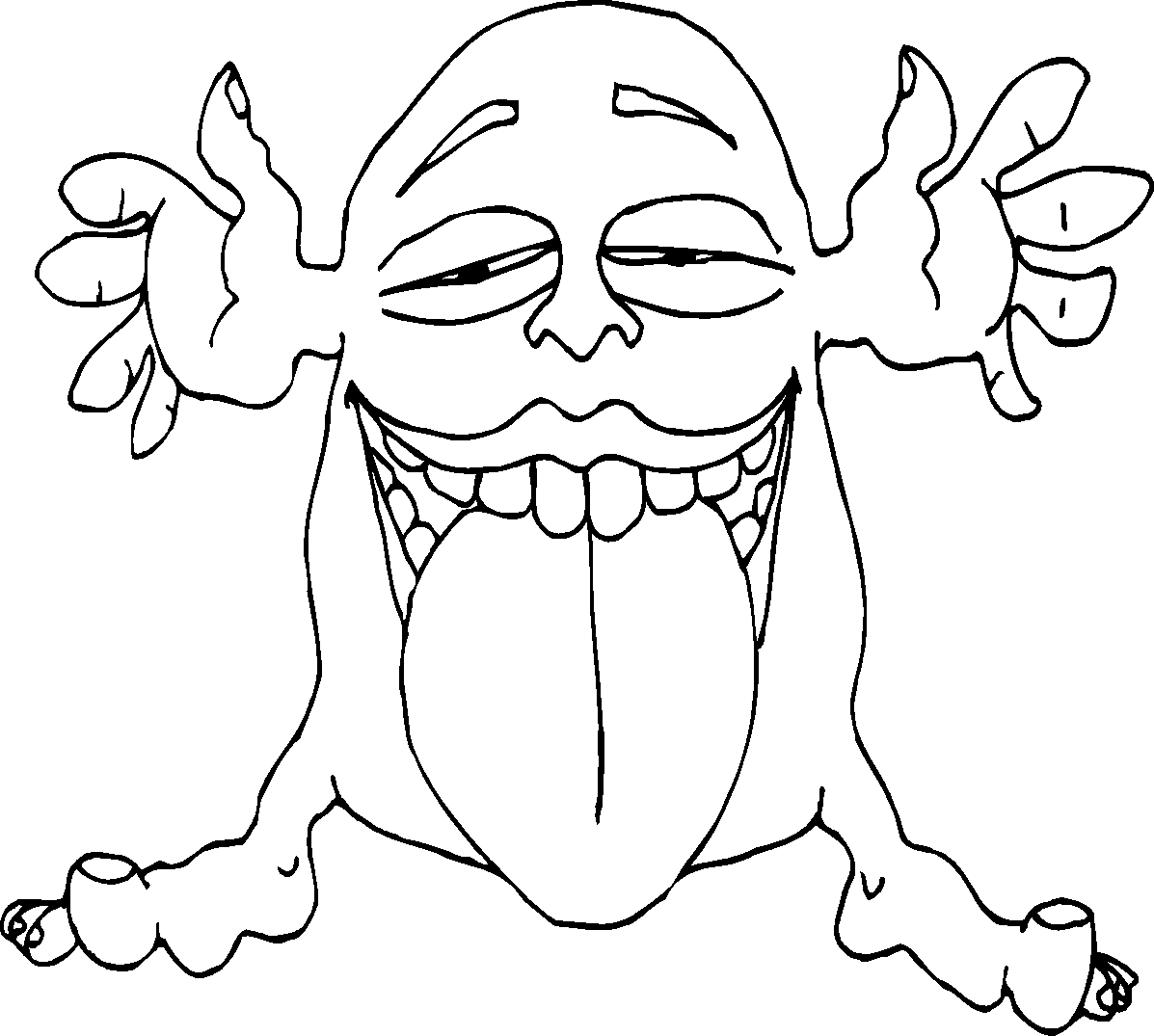 1197x1075 Monster Coloring Pages For Kids Colouring In Snazzy. First