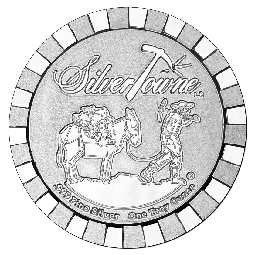 840x840 Silvertowne 1 Oz Silver Round