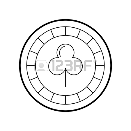 450x450 Casino Chips With Clover Vector Illustration Design Royalty Free