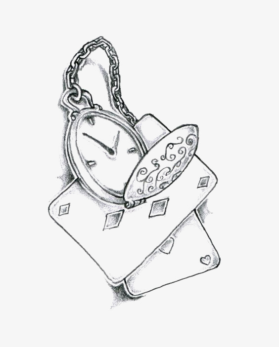 564x703 Hand Painted Pocket, Pocket Watch, Retro, Poker Png Image For Free