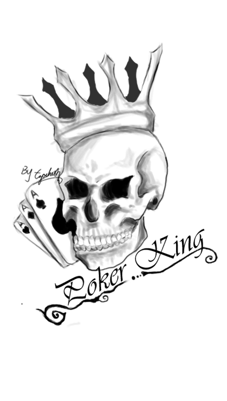 454x800 Poker King Tattoo Sketch By Tzachi07
