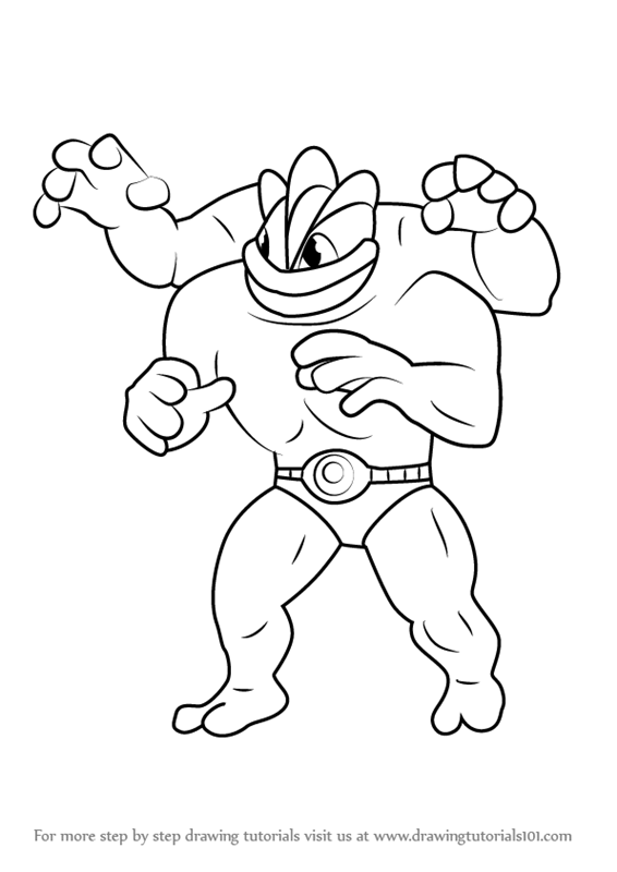 566x800 How To Draw Machamp From Pokemon Go