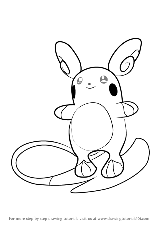 566x800 Clever Design How To Draw Pokemon Raichu Learn Alola From Sun