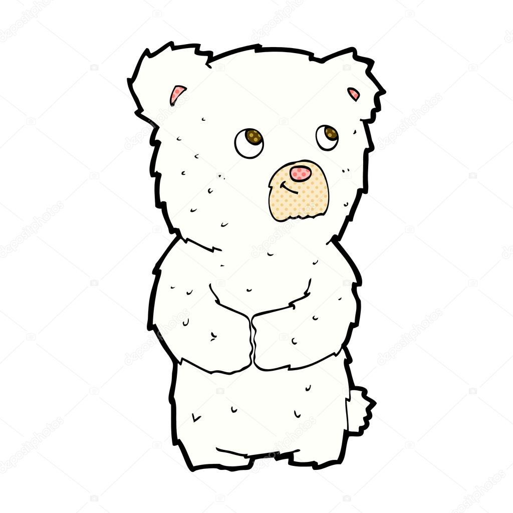 1024x1024 Comic Cartoon Polar Bear Cub Stock Vector Lineartestpilot