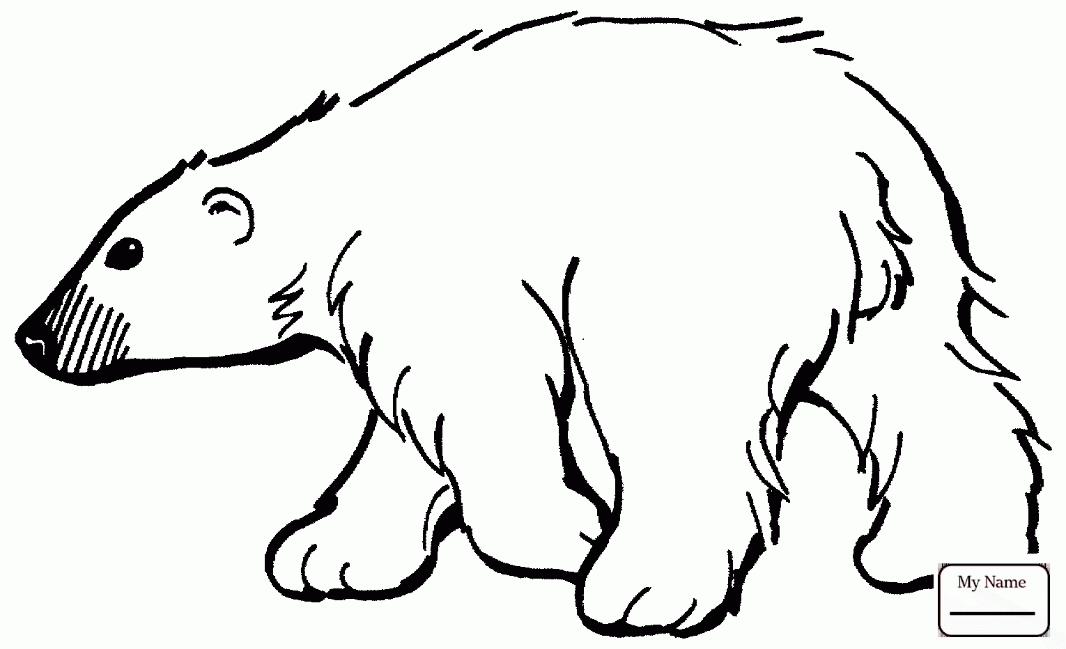 1530x932 Polar Bears Mammals Cartoon Polar Bear With Fish Coloring Pages
