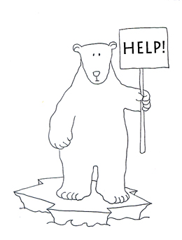 260x342 Polar Bear Clipart Line Drawing