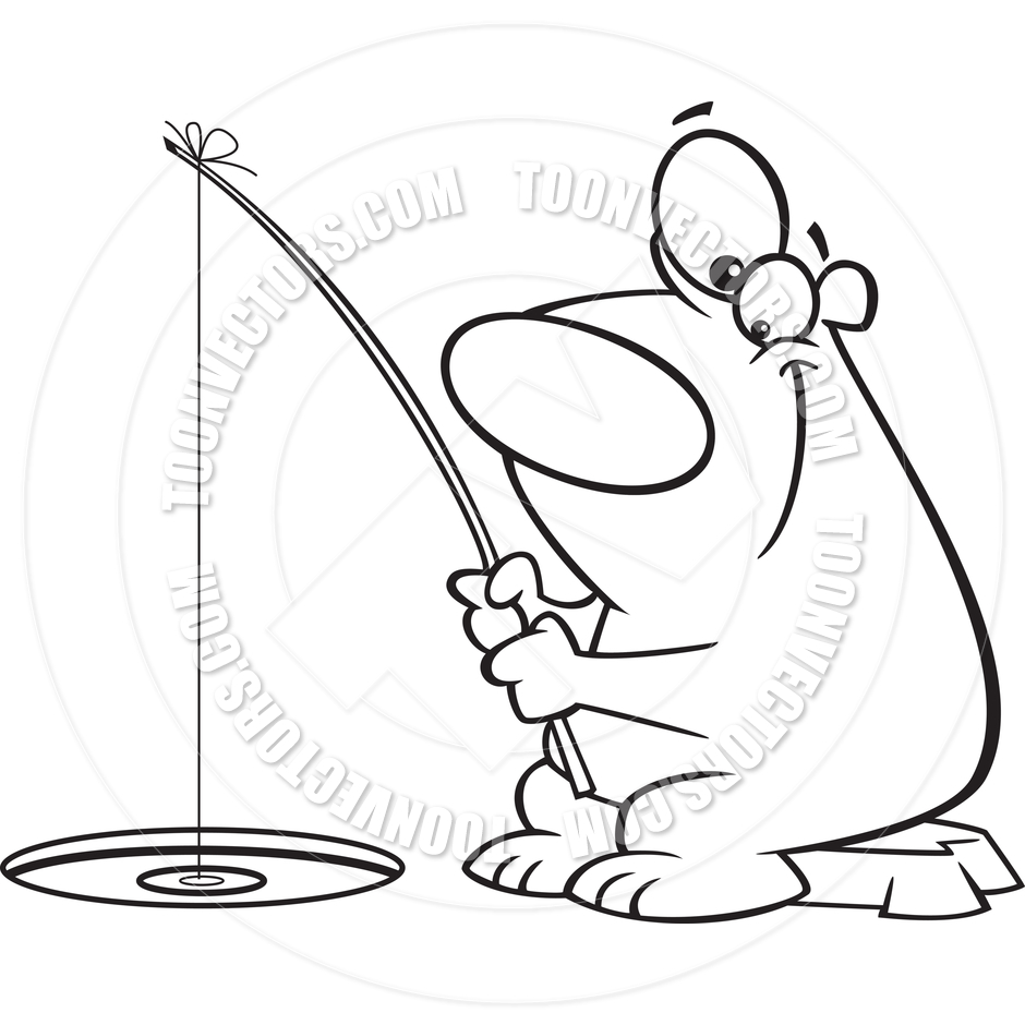 940x940 Drawn Polar Bear Fish Cartoon