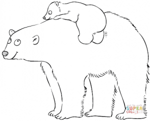 300x242 Polar Bear 9 Coloring Page