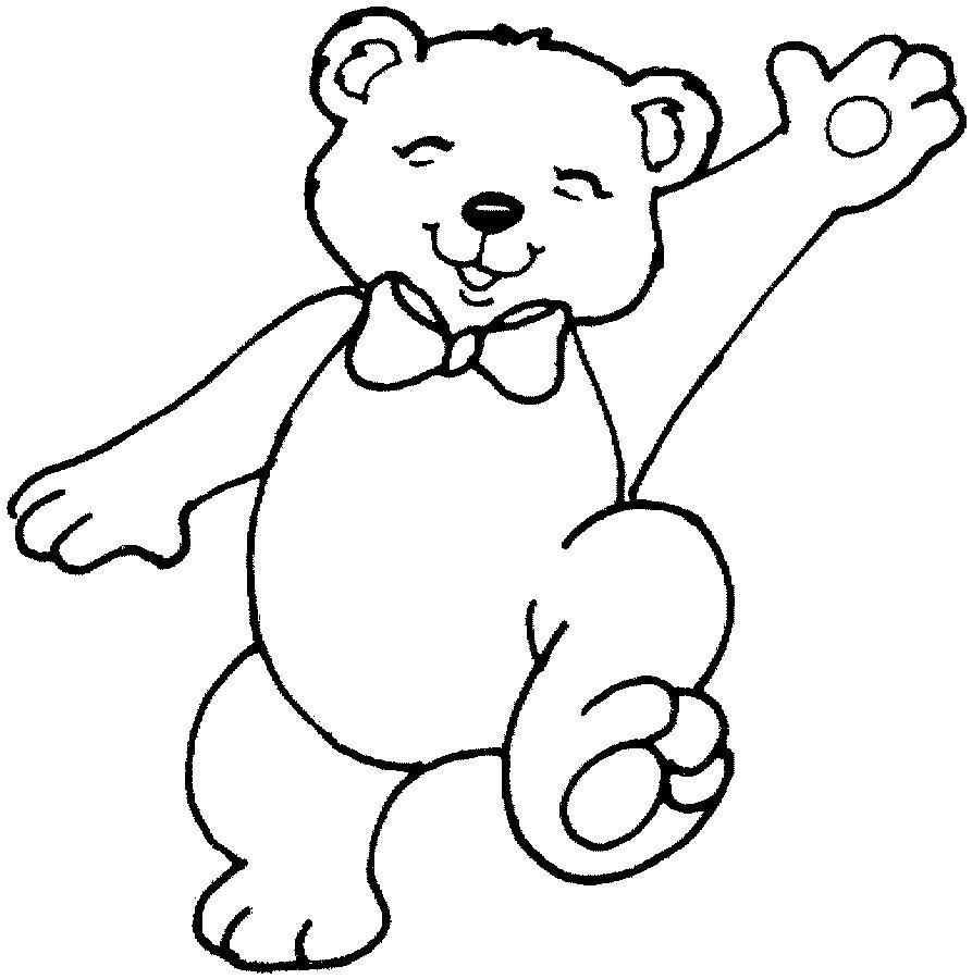 893x900 Teddy Bear Color Page Crafts Free Printable Coloring
