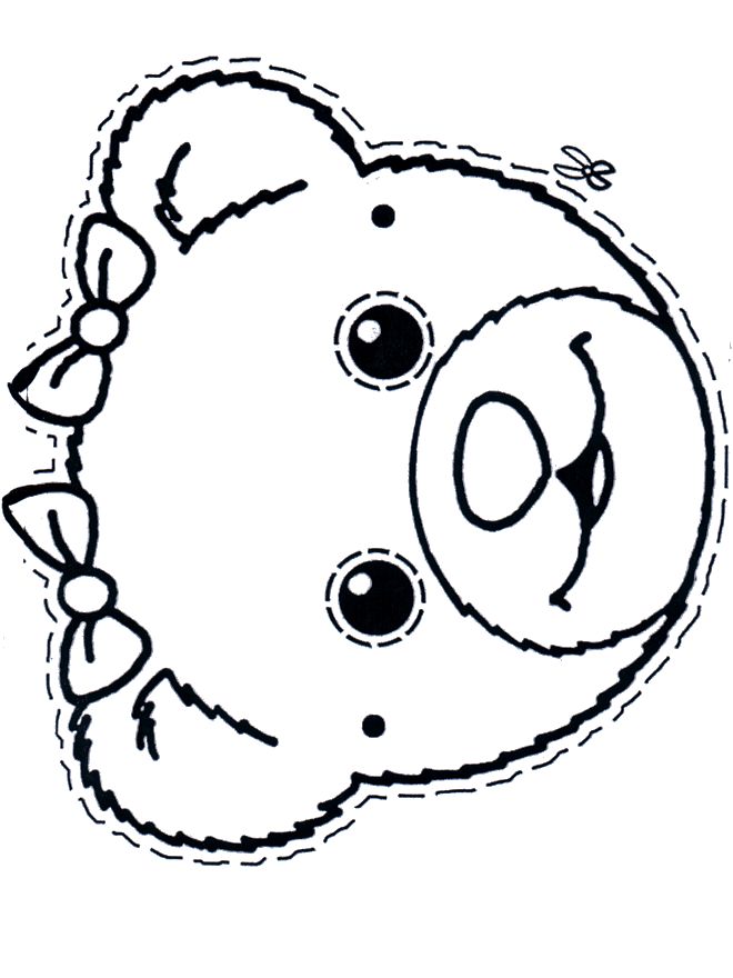 660x880 Lovely Polar Bear Mask Template Images