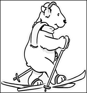 353x378 Polar Bear Coloring Pages For Young Children Who Love To Be Creative.