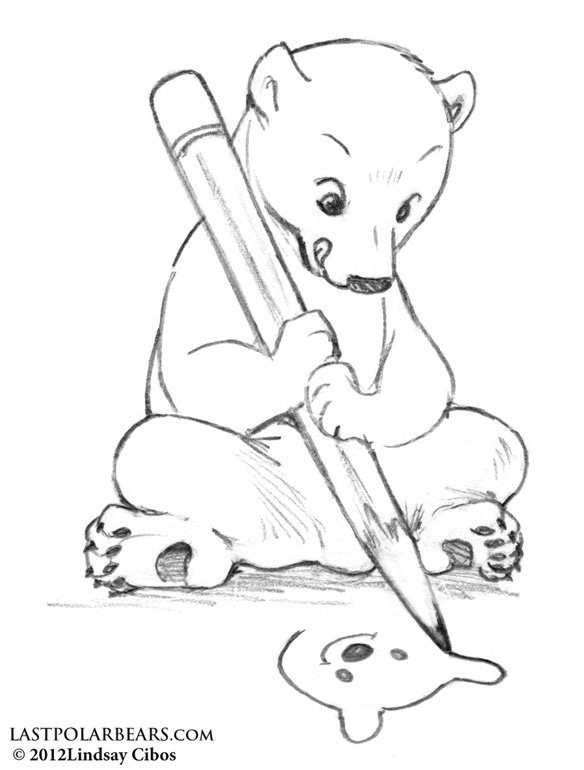 584x770 Polar Bear Cartoon Drawing
