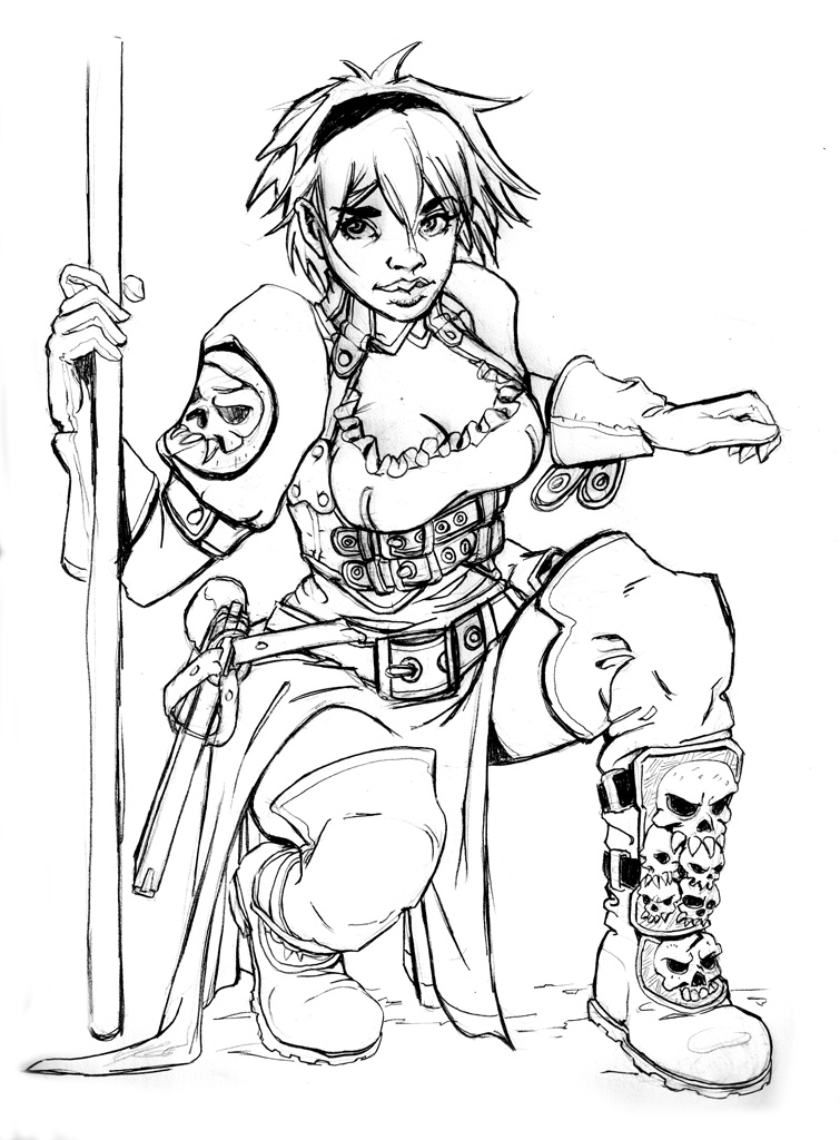 755x1024 Bow Staff Or Pole Dancer By Punchyninja