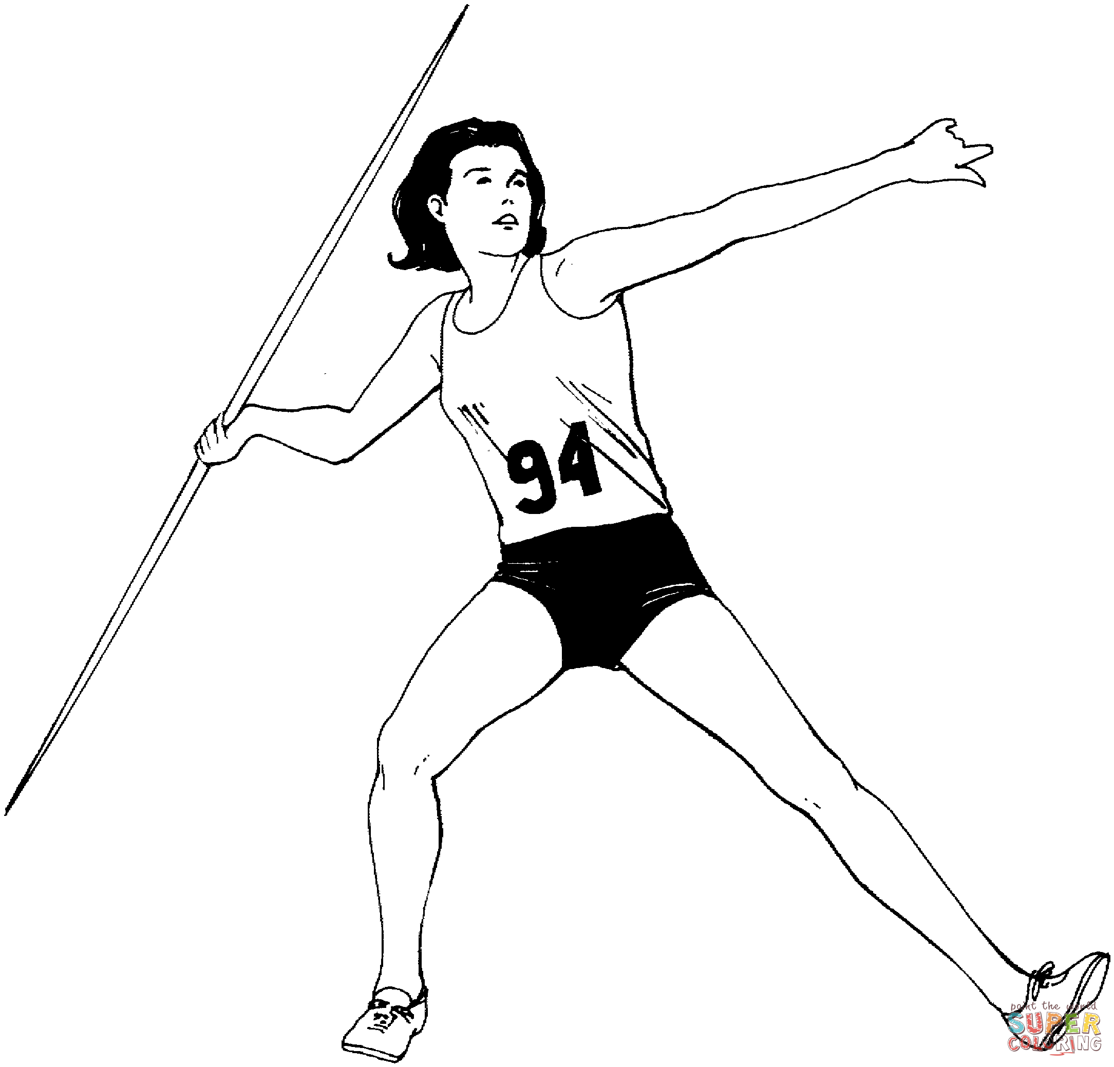2169x2078 Woman Pole Vault Coloring Page Free Printable Coloring Pages