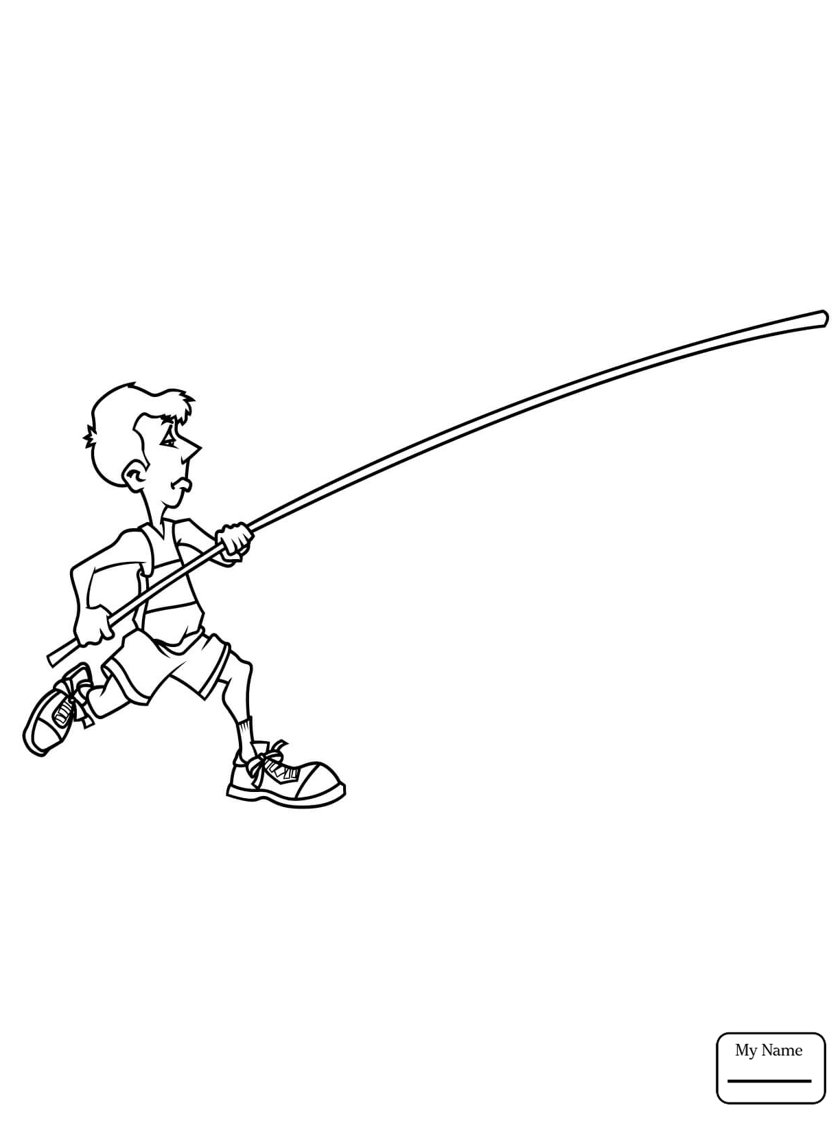 1224x1632 Athletics Sports Pole Vault Run Up Coloring Pages