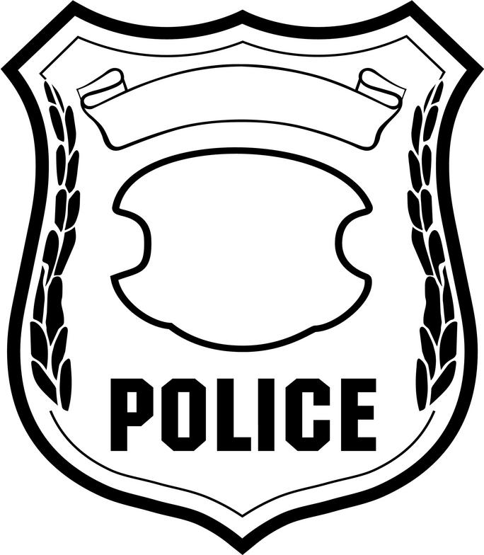 684x784 Police Badge Drawing