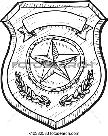 375x470 Police Badge Sketch Vbs Badges And Firefighter
