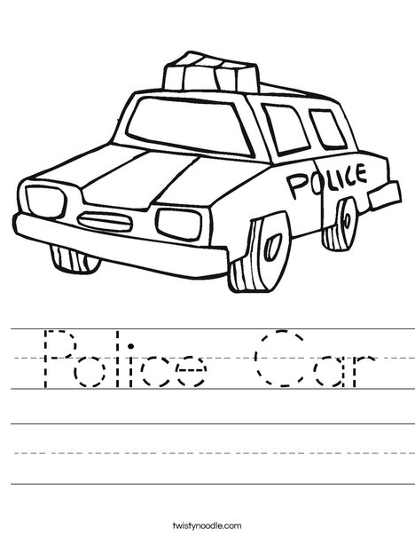 468x605 Police Car Worksheet