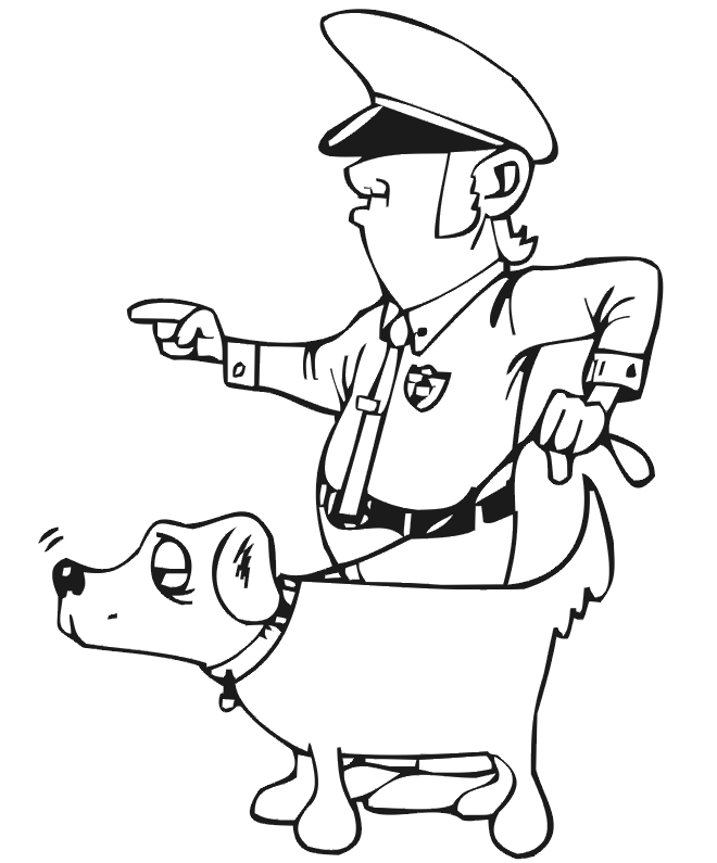 660x795 Dog Coloring Page Police Dog