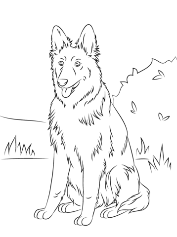 358x480 German Shepherd Coloring Page Coloring Pages