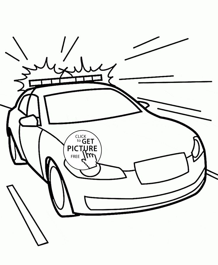 736x895 Drawn Car Police Car