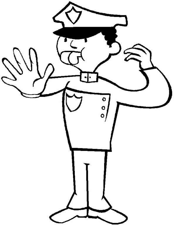 600x800 How To Draw Police Officer Coloring Page