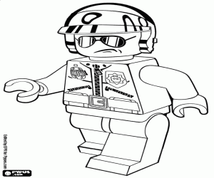 300x250 The Lego Movie's Police Officer Coloring Page Printable Game