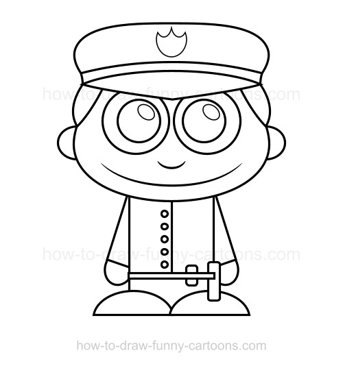 500x534 How To Draw A Policeman