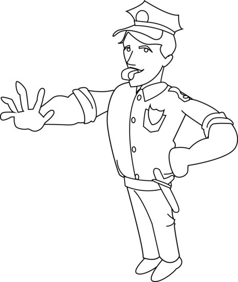 464x550 Police Officer Coloring Page