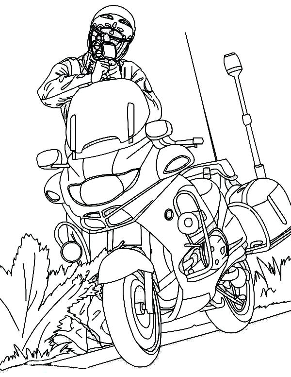 600x776 Printable Motorcycle Coloring Pages Coloring Page Police Officer