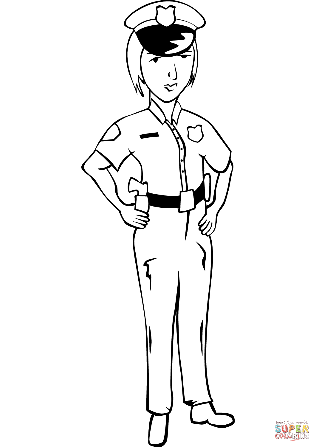 1060x1500 Woman Police Officer Coloring Page Free Printable Coloring Pages