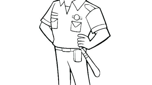 500x280 Policeman Coloring Page