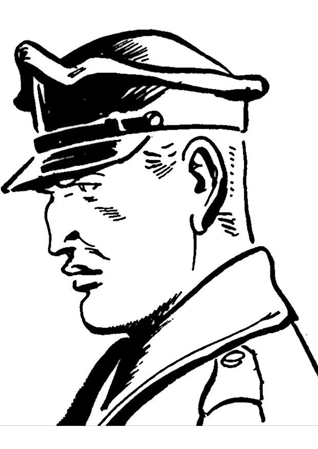 620x875 Coloring Page Police Officer