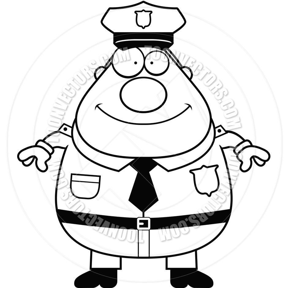 940x940 Policeman Line Drawing