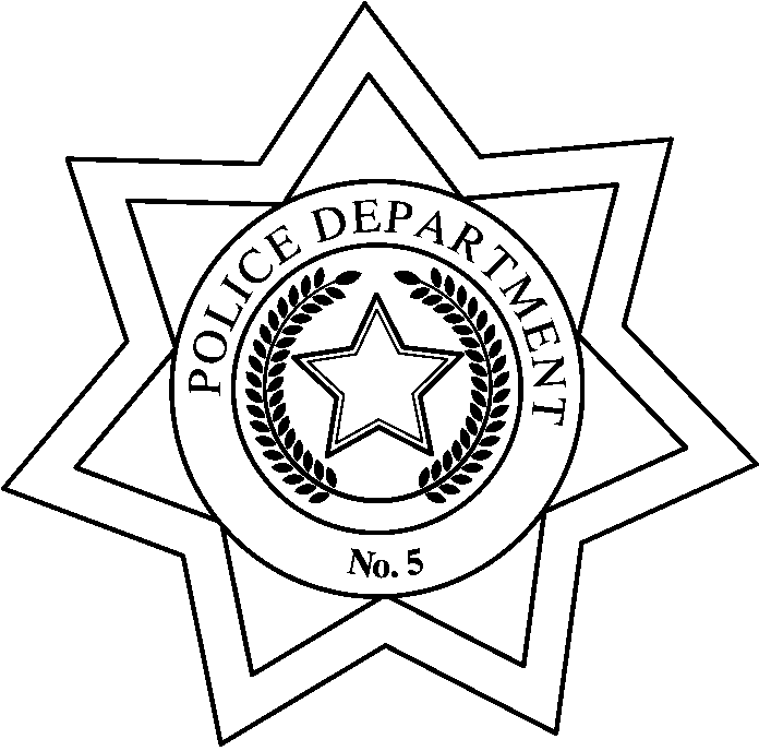 696x688 Police Badge Drawing