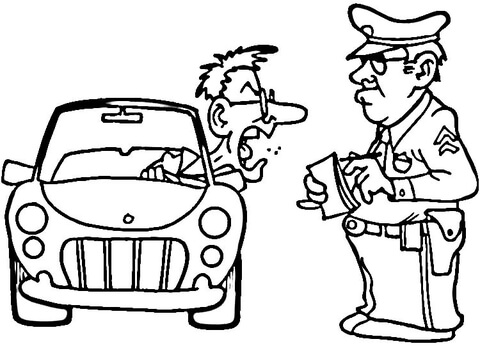480x346 Traffic Police Coloring Page Free Printable Coloring Pages