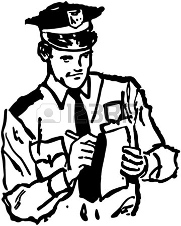 360x450 Policeman Writing Ticket Royalty Free Cliparts, Vectors, And Stock