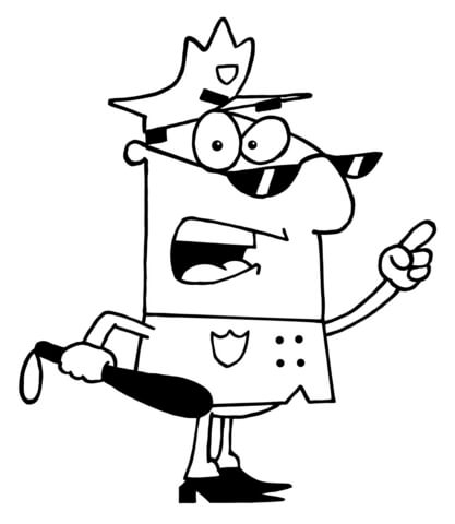 417x480 Cop (Police Officer) Coloring Page Free Printable Coloring Pages