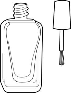 231x300 Nail Polish Bottle Black And White Clip Art